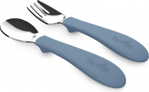 Zestaw łyżeczka i widelec, Powder Blue