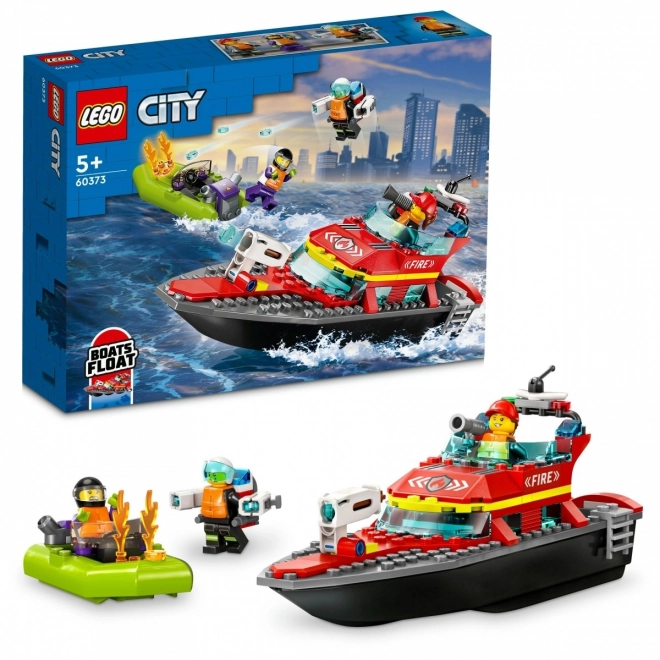 LEGOae City 60373 Łódź ratunkowa straży pożarnej i ponton