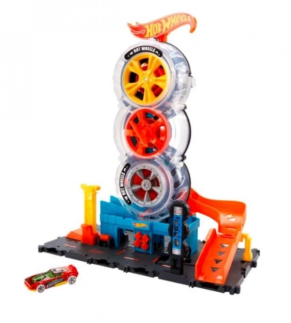 Hot Wheels garaż z torami wyścigowymi