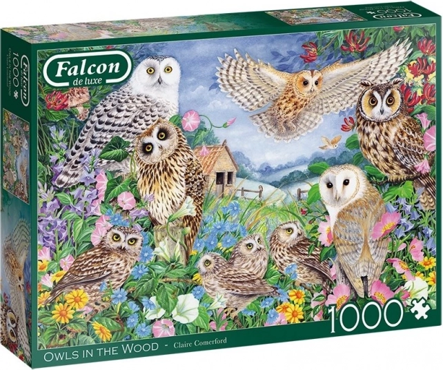 Puzzle FALCON sowy w lesie, 1000 elementów