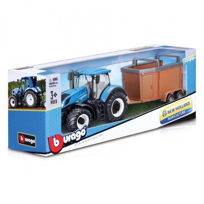 Farma Traktor New Holland z przyczepą dla koni