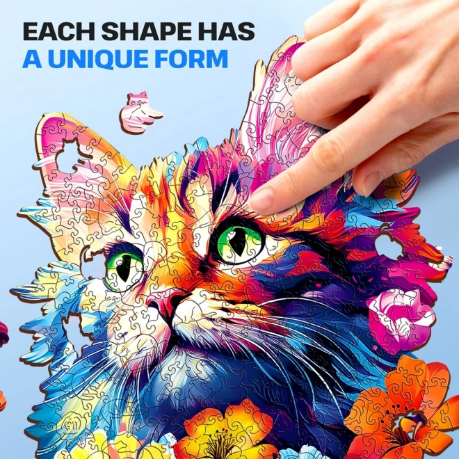 Drewniane Puzzle Kot 500 Elementów