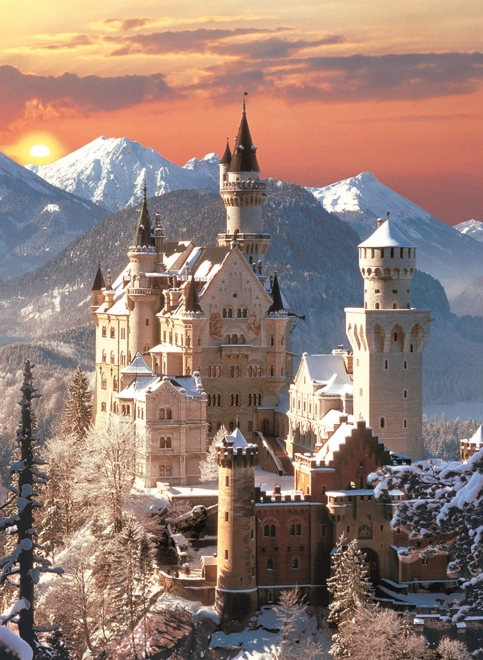 Puzzle 1500 elementów Compact Zamek Neuschwanstein