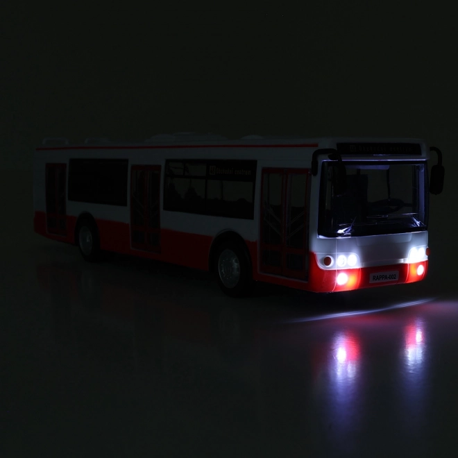 Autobus, który ogłasza przystanki po czesku 28 cm