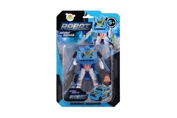 Niebieski robot transformer
