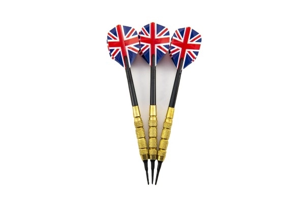 Rzutki z flagą USA, 15 cm, plastikowe groty, zestaw 3 szt.