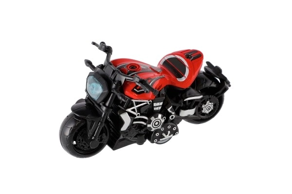 Motocykl metalowy/plastikowy 10cm z napędem wstecznym mix kolorów