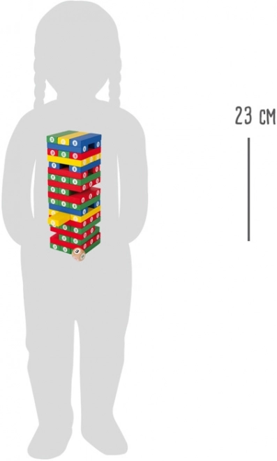 Małe Stopy Drewniana kolorowa gra Jenga