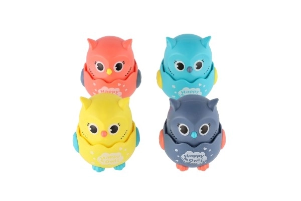 Sovy Happy Owl plastikowe 7x8 cm jeżdżące