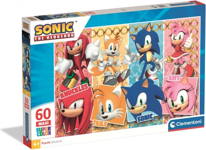 Puzzle jeż Sonic MAXI 60 kawałków