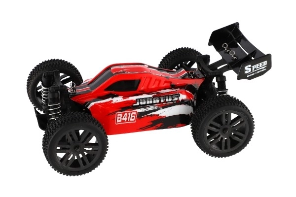 Samochód RC Buggy Bonzai Jubatus terenowy 30cm plastik 2,4GHz na baterie + 2x dodatkowy pakiet w pudełku 40x14x21 – Czerwony