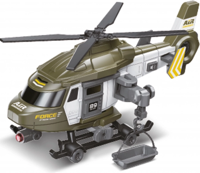 Wojskowy helikopter z efektami