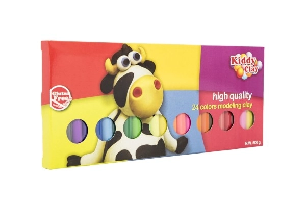 Modelina Kiddy Clay 500g – 24 kolorów