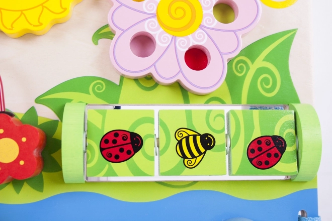 Bigjigs Baby Drewniana deska motoryczna kwiaty