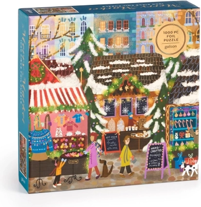 puzzle foliowe Jarmark bożonarodzeniowy 1000 elementów GALISON Joy Laforme