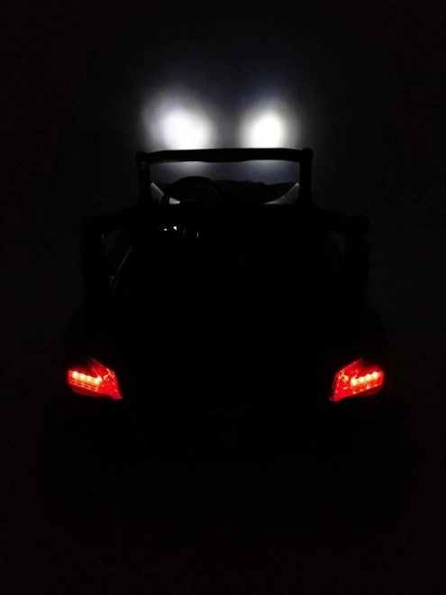 Dziecięce autko UTV-MX czarne 4x4 z MP4, zdalnym sterowaniem i oświetleniem LED