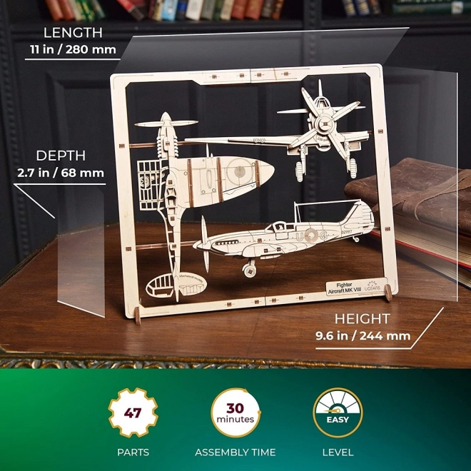 Ugears drewniane mechaniczne puzzle Myśliwiec