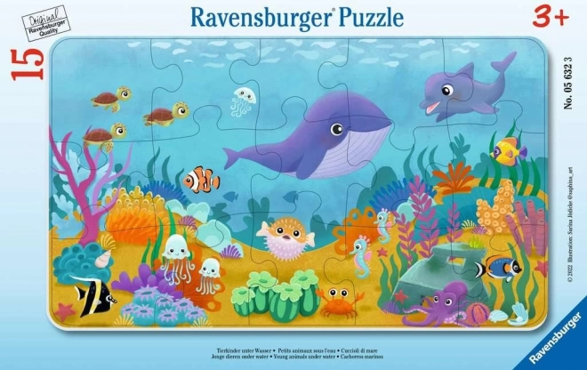 RAVENSBURGER Puzzle Zwierzątka pod powierzchnią 15 elementów