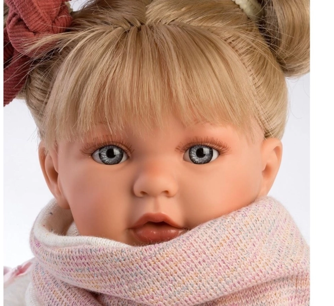 Llorens 42402 JULIA - realistyczna lalka z dźwiękami i miękkim materiałowym ciałem - 42 cm