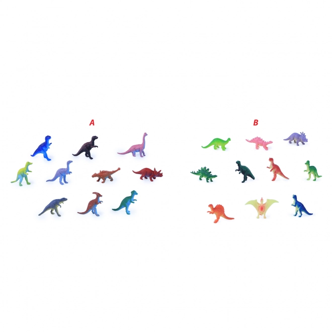 Zestaw 10 kolorowych figurek dinozaurów dla dzieci