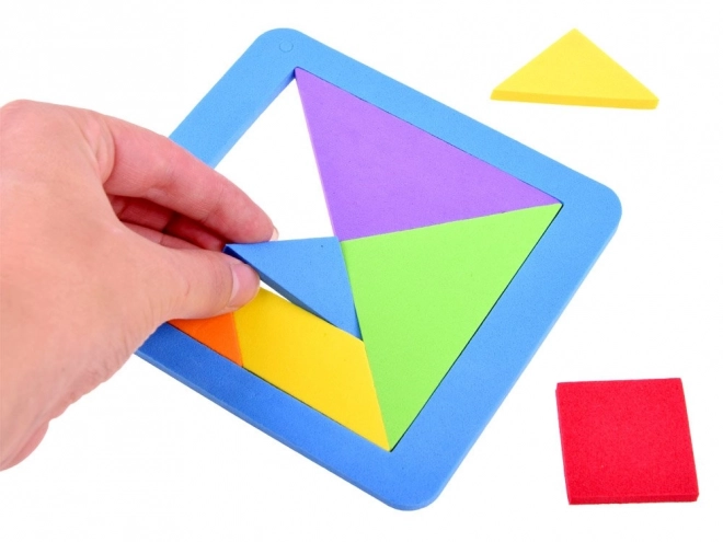 Kolorowa łamigłówka Tangram z miękkiej pianki