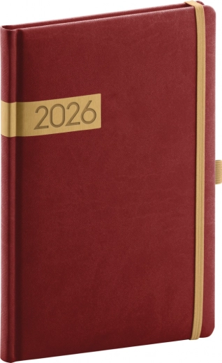 Tygodniowy terminarz bordo‑złoty 2026