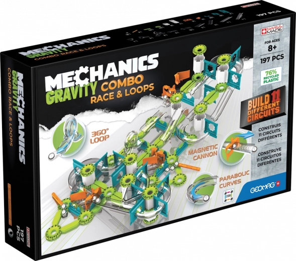 Geomag Mechanics Gravity Combo zestaw wyścigowy 197 elementów