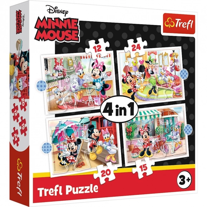 Puzzle 4w1 z Minnie i przyjaciółmi