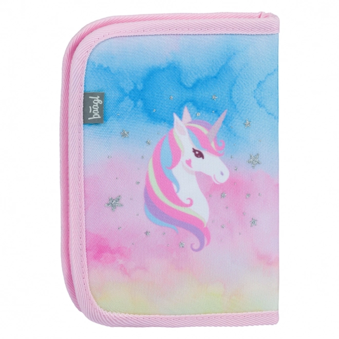 BAAGL Klasyczny piórnik szkolny z dwoma klapkami Rainbow Unicorn
