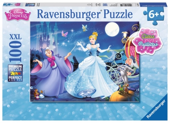 Błyszczące puzzle Kopciuszek XXL 100 elementów