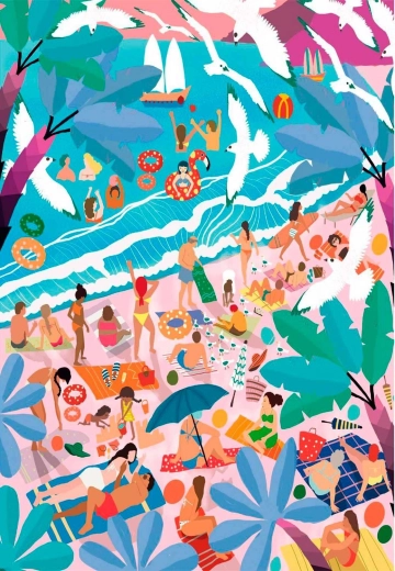 Clementoni puzzle Niedziela na plaży 1000 elementów