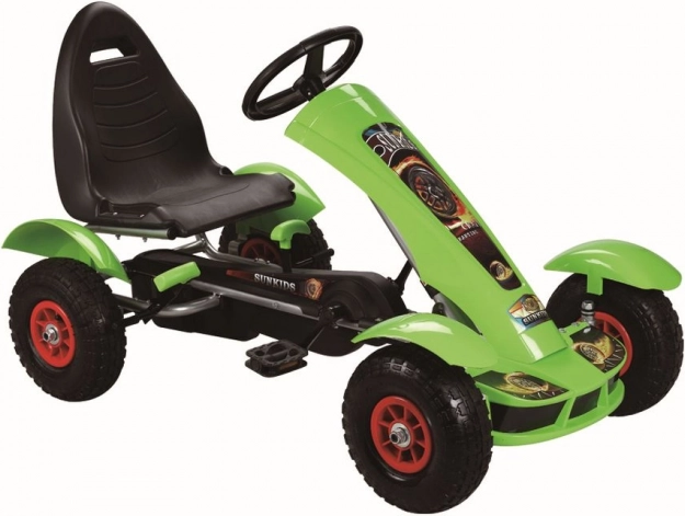 Zielony gokart na pedały