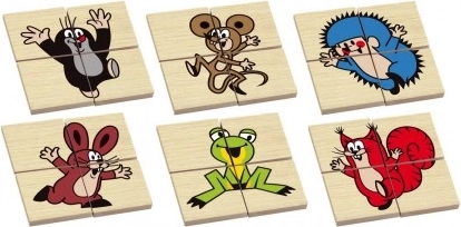 Drewniane puzzle KRECIEK 6 motywów od DETOA