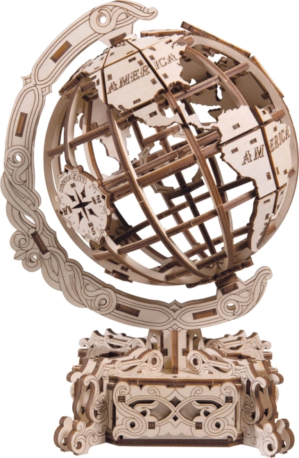 Drewniane Miasto 3D puzzle Globus 231 elementów