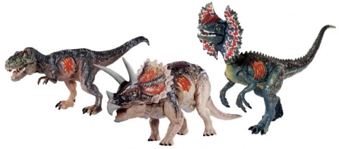 Dźwiękowy dinozaur - T-Rex, Triceratops, Dilophosaurus