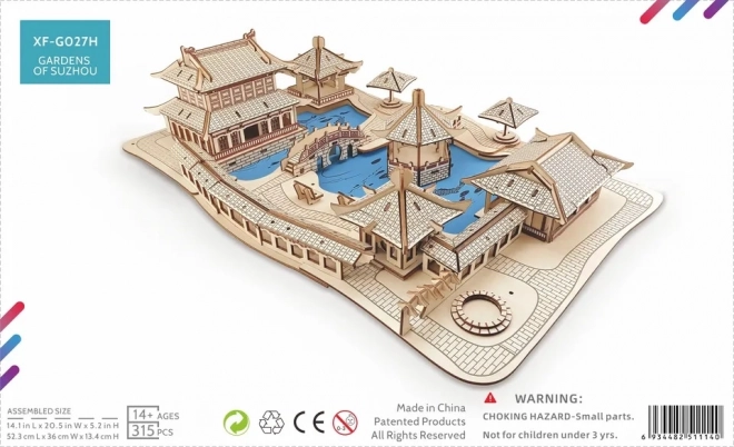 Woodcraft Drewniane 3D puzzle Ogrody Suzhou
