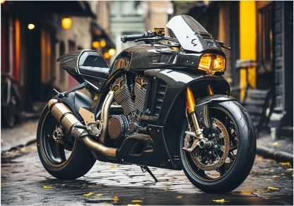 Realistyczny motyw dla fanów motocykli