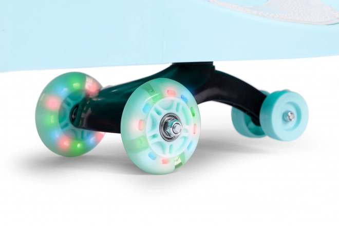 Dziecięcy samochód z świecącymi kołami niebieski Ecotoys