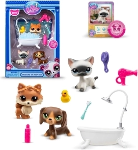 Littlest Pet Shop zestaw łazienkowy z 3 zwierzątkami