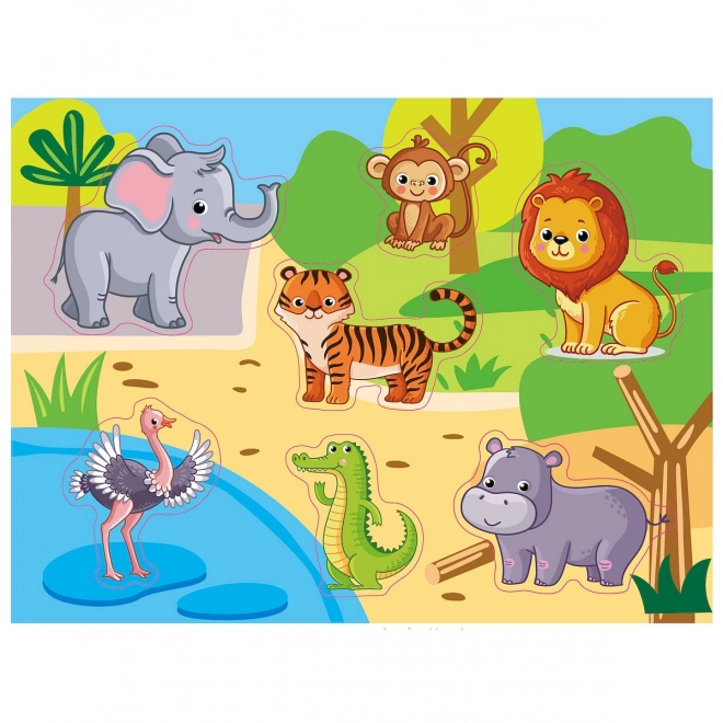 Drewniane puzzle ZOO