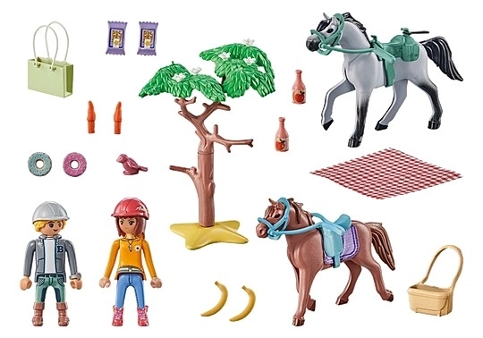 Figurki konie zestaw 71470 Wyprawa konna na plażę z Amelią i Benem