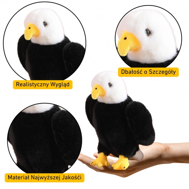 Pluszowy orzeł czarno-biały 25 cm