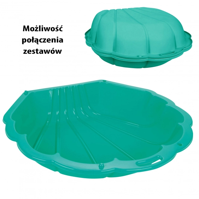 Zamykane zielone piaskownica muszla - 1szt.