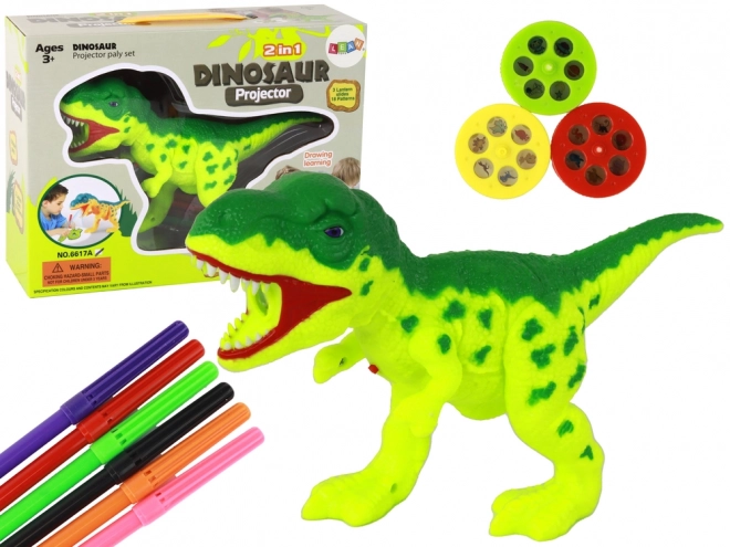 Projektor Dinozaur z Pisakami do Rysowania