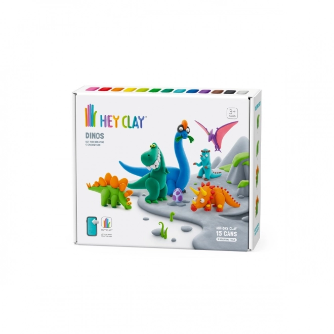 Zestaw modeliny Hey Clay Dinozaury
