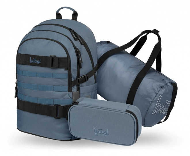 Zestaw szkolnych toreb Skate Dust Blue: plecak, piórnik, torba sportowa