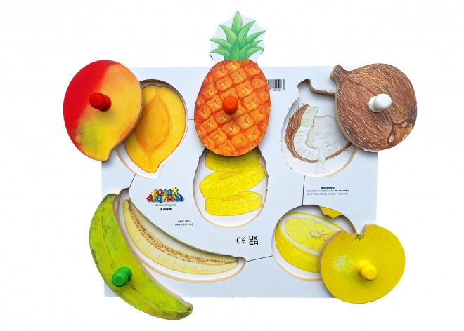 Just Jigsaws Obieramy i Kroimy Owoce 3 - Drewniane Puzzle