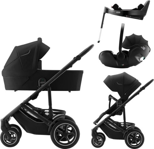 Zestaw wózek Smile 5Z z gondolą i fotelikiem Baby-Safe Pro na bazie Vario Base 5Z, Space Black