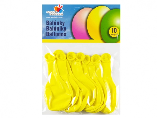 Baloniki do dmuchania żółte 10 szt.
