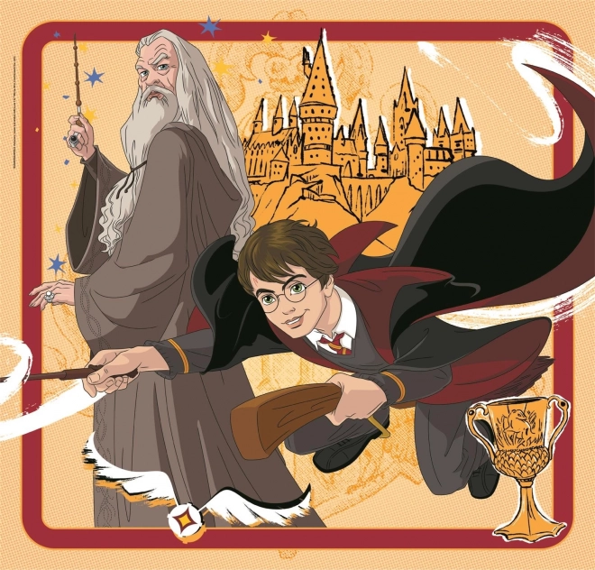 Puzzle Kwadrat: Harry Potter, 3x48 elementów